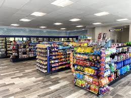 Inside BP convenience store in Crown Point with snacks and grocery essentials